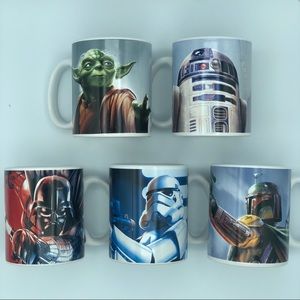 Set of 5 starwars collectors mugs